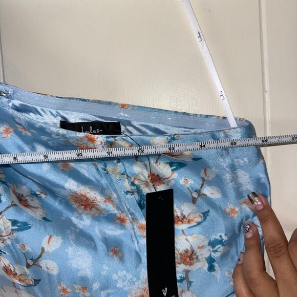 Bloom Into Love Blue Floral Organza One-Shoulder Maxi Dress - Picture 8 of 13